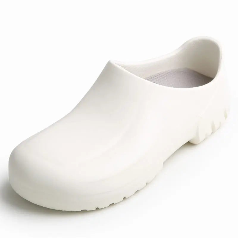 Unisex Non-Slip Eva Sole Shoes - Comfortable Black Work Shoes Suitable for Nurses, Chefs, and Office Use, with Easy Slip-On Design, Tire-Textured Soles for Enhanced Grip, Chef's Clogs, Slip-On Footwear, Durable Slippers, Non-Slip Work Shoes