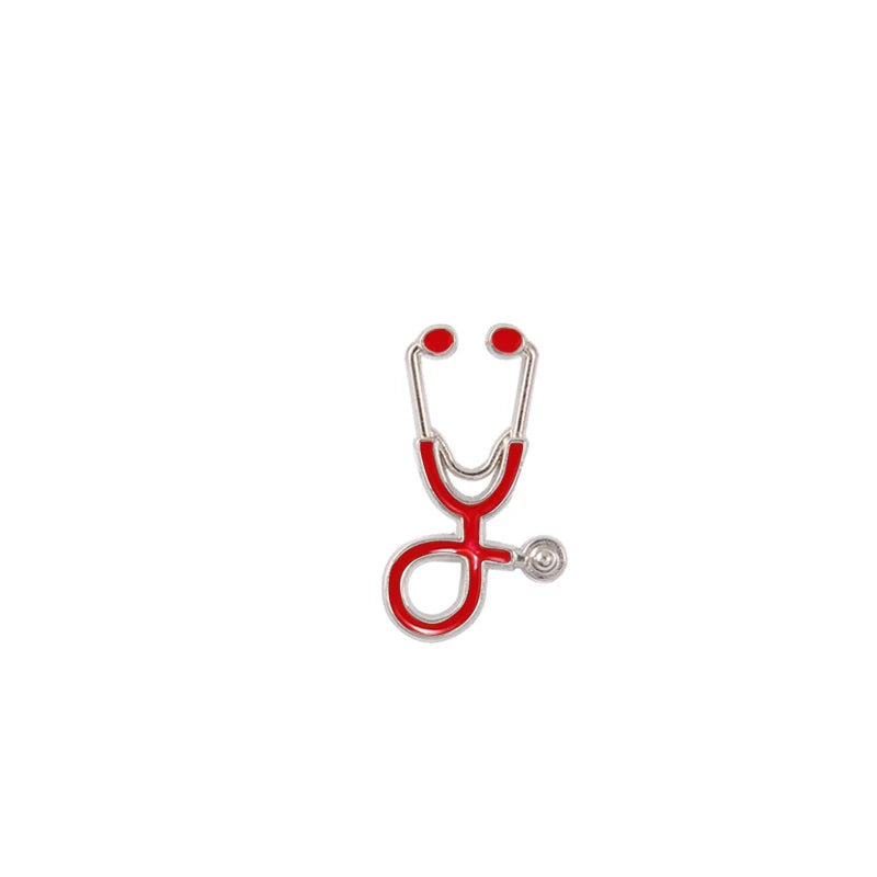 Organ Medical Stethoscope Brooches Pins Heart Tooth Brain Eye Badges For Doctor Nurse Dentist Jewelry Enamel Jackets Collar Pin