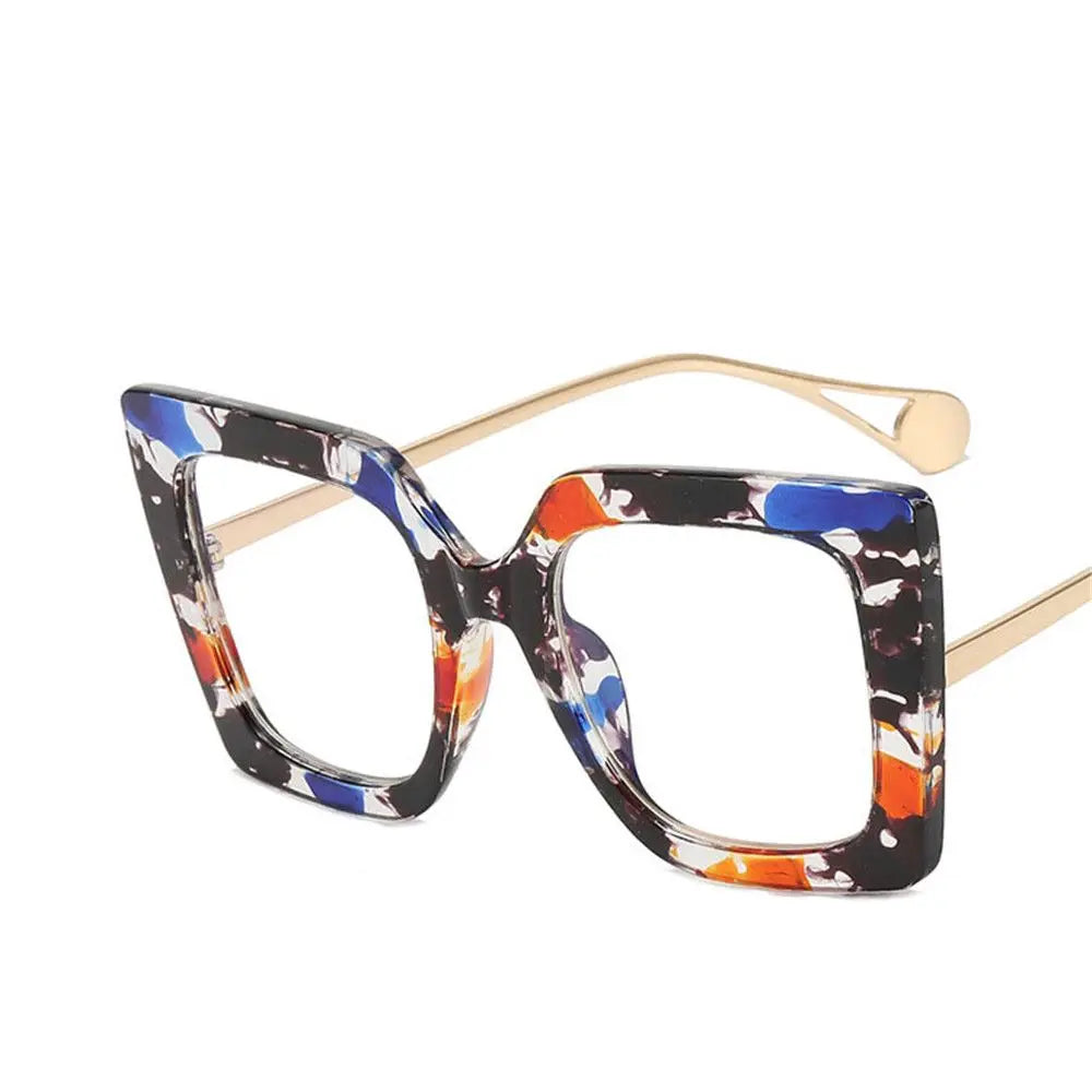 New Fashion Square Eyeglasses Optical Anti-blue Glasses Sunglasses Frame Eyewear Female Spectacles Vintage Oversized Accessories