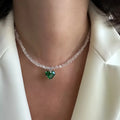 Design Exaggerated Baroque Transparent Crystal Chain With Sexy Zircon Cross Pendant Necklace For Women Wedding Praty Gift