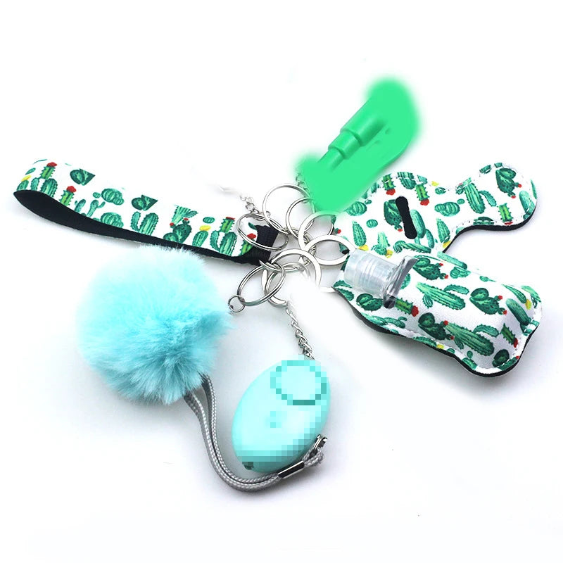10Pcs Girl Security Self Defense Keychain Protection Personal Defensive Alarm Key chain Accessories Women Product